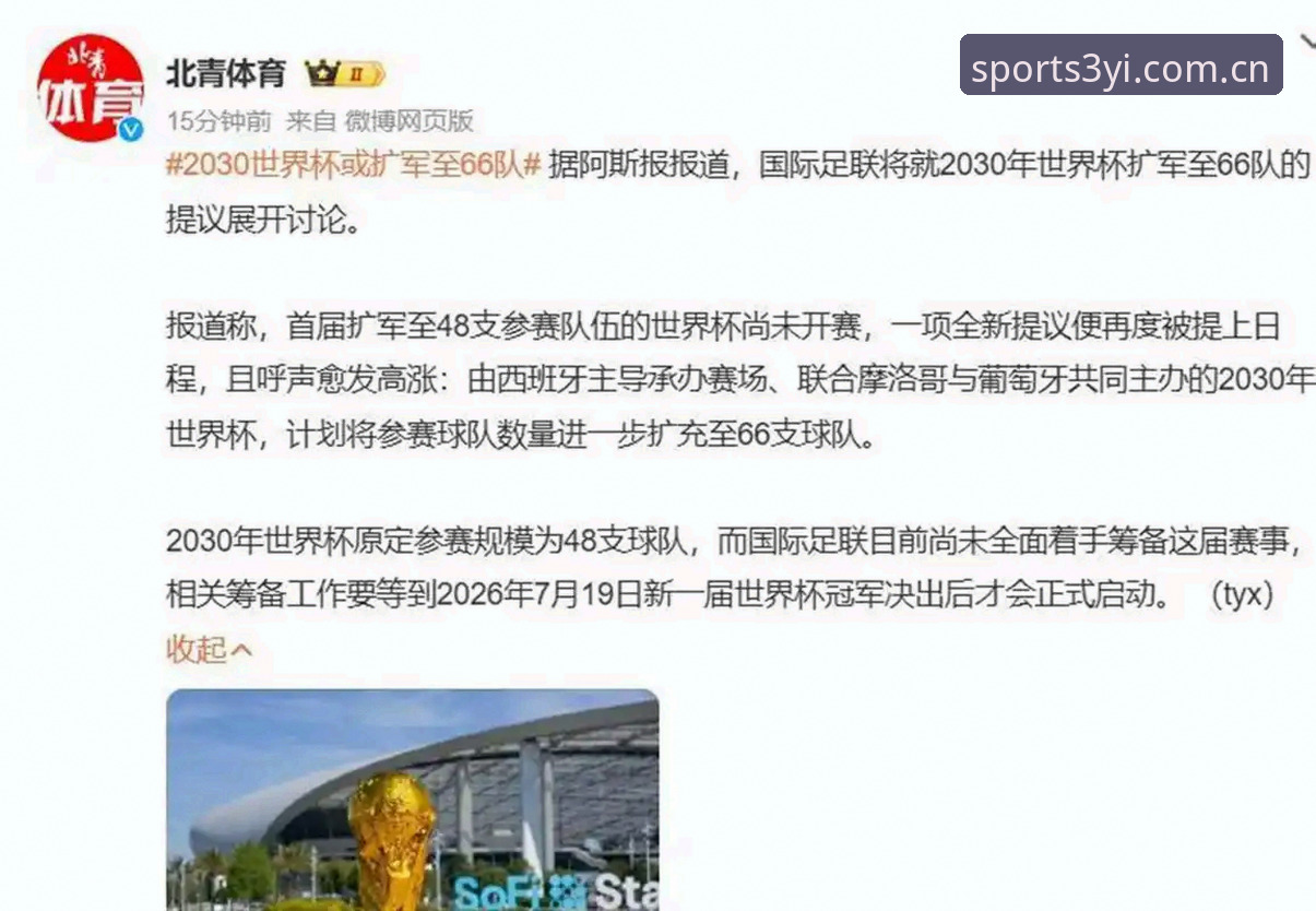 揭秘2030世界杯扩军至66队背后的真相：中国男足能否搭上末班车？